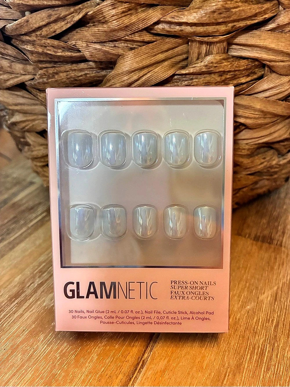 GLAMNETIC Clear Press-On Nails NWT